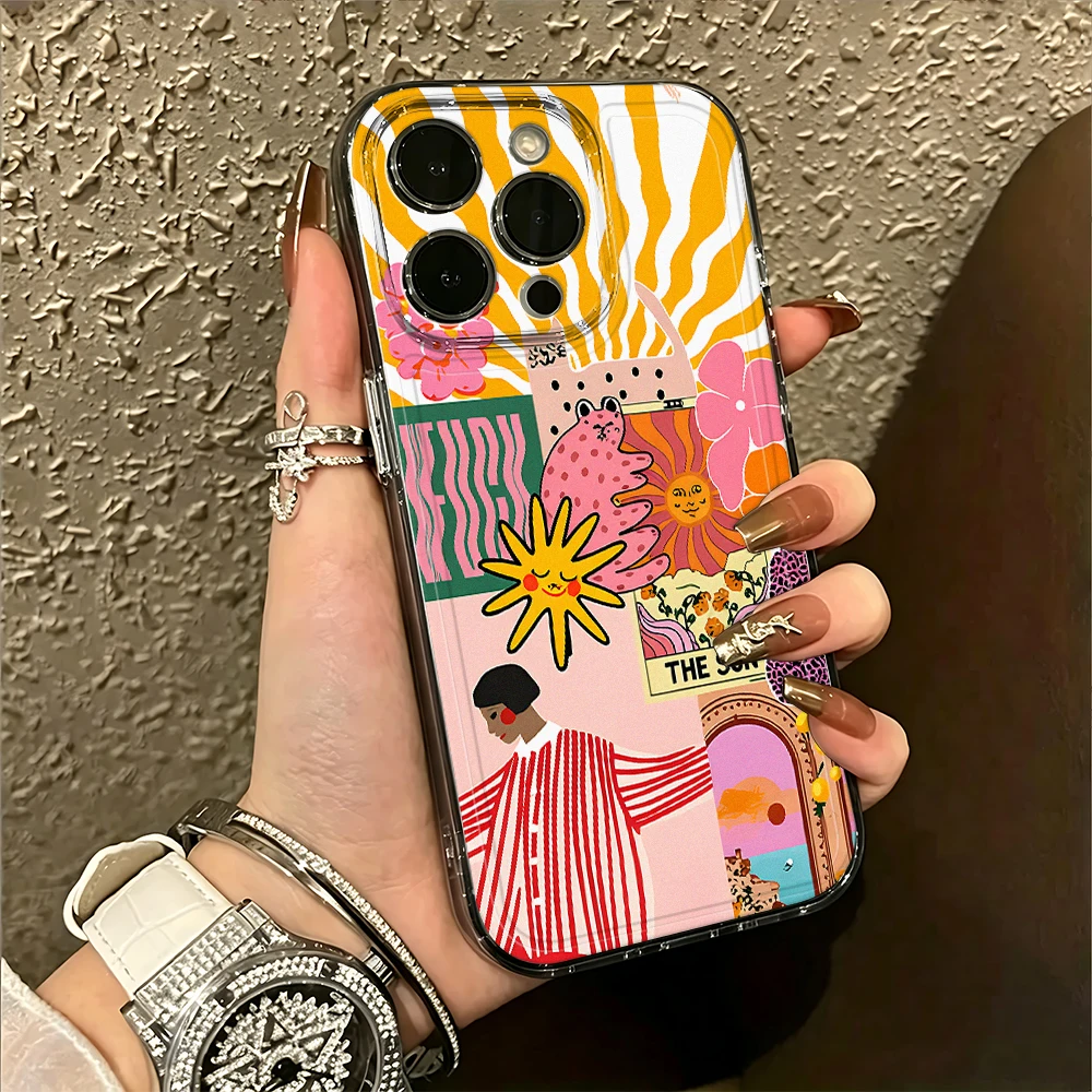 Soft Case For Iphone 13 16E 11 15 Air 12 14 Plus 17E 16 Sun God 17 Pro Max Tpu Cover Case Shell Funda Bumber