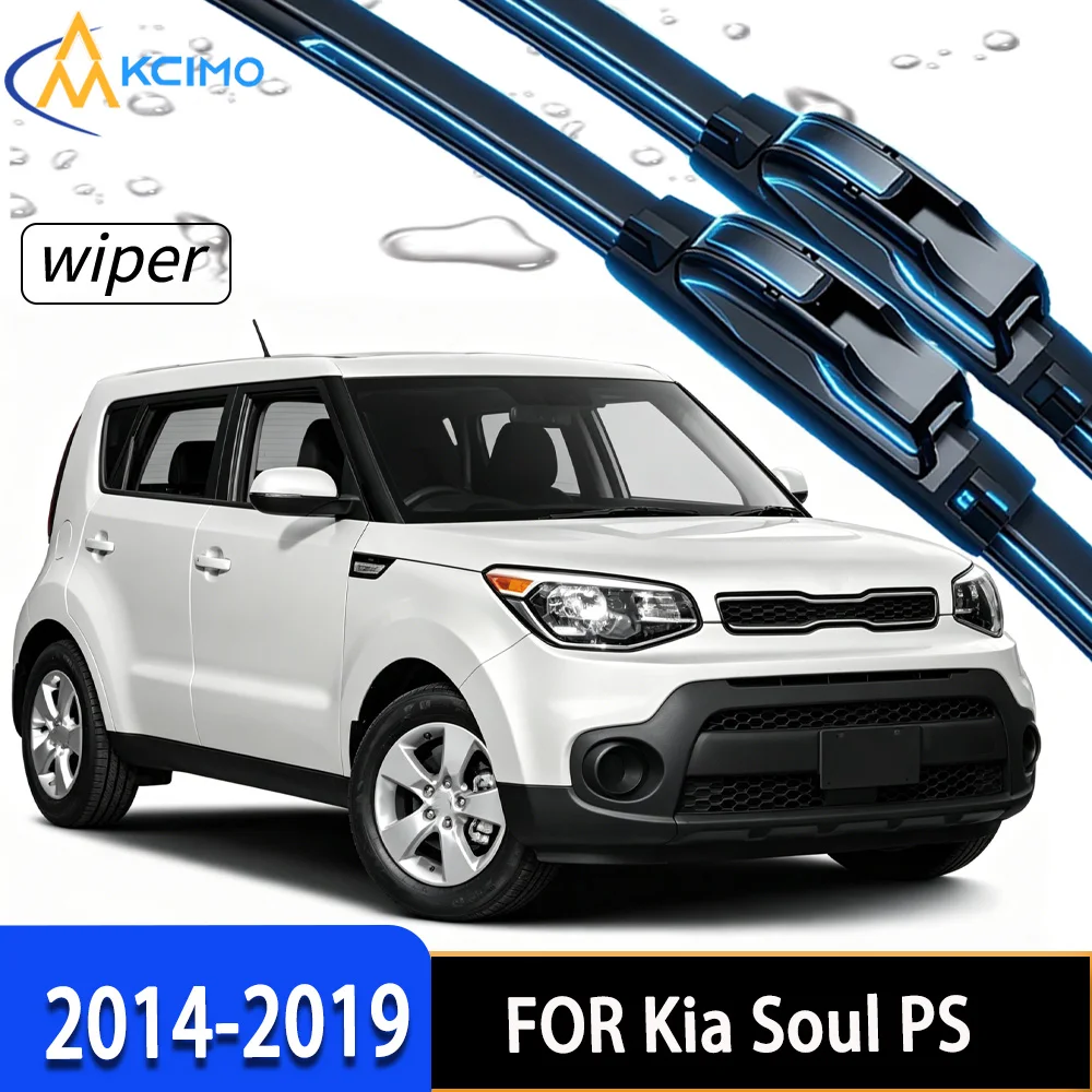 

Premium Front Windshield Wiper Blades, High-Durability Rubber, Stable All-Weather Performance for Kia Soul PS 2014-2019