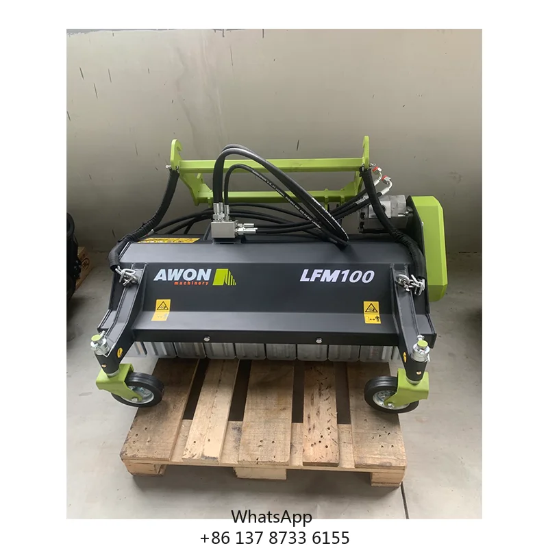 Venta de fábrica Awon LFM100 166kg 5-7 km/h velocidad de trabajo cortacésped con cargador de aleteo con motores hidráulicos