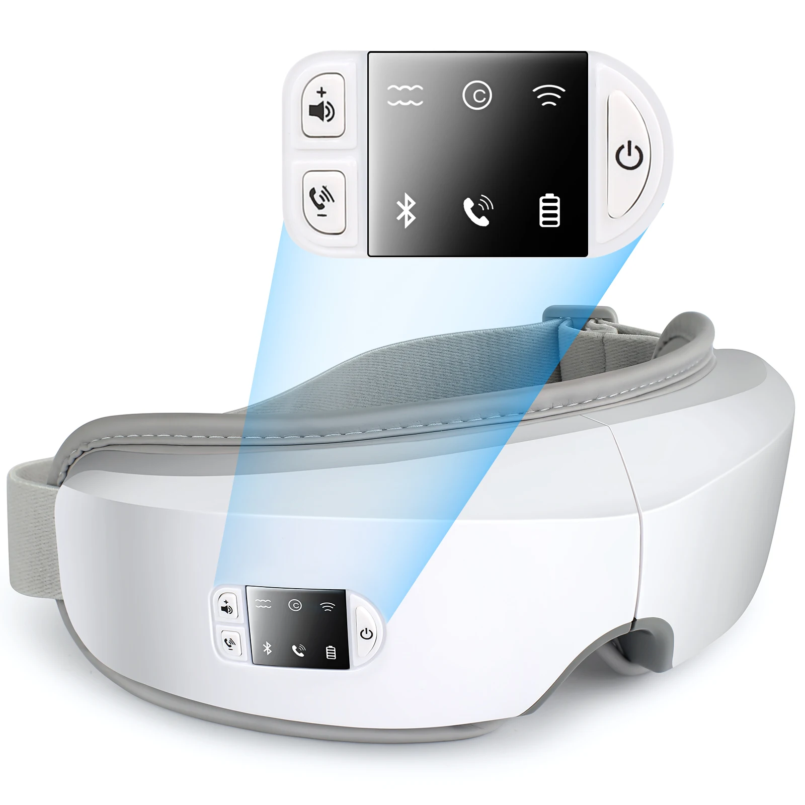 Masajeador ocular inteligente 4D con vibración, instrumento para el cuidado de los ojos, calefacción, música Bluetooth, alivia la fatiga y las ojeras