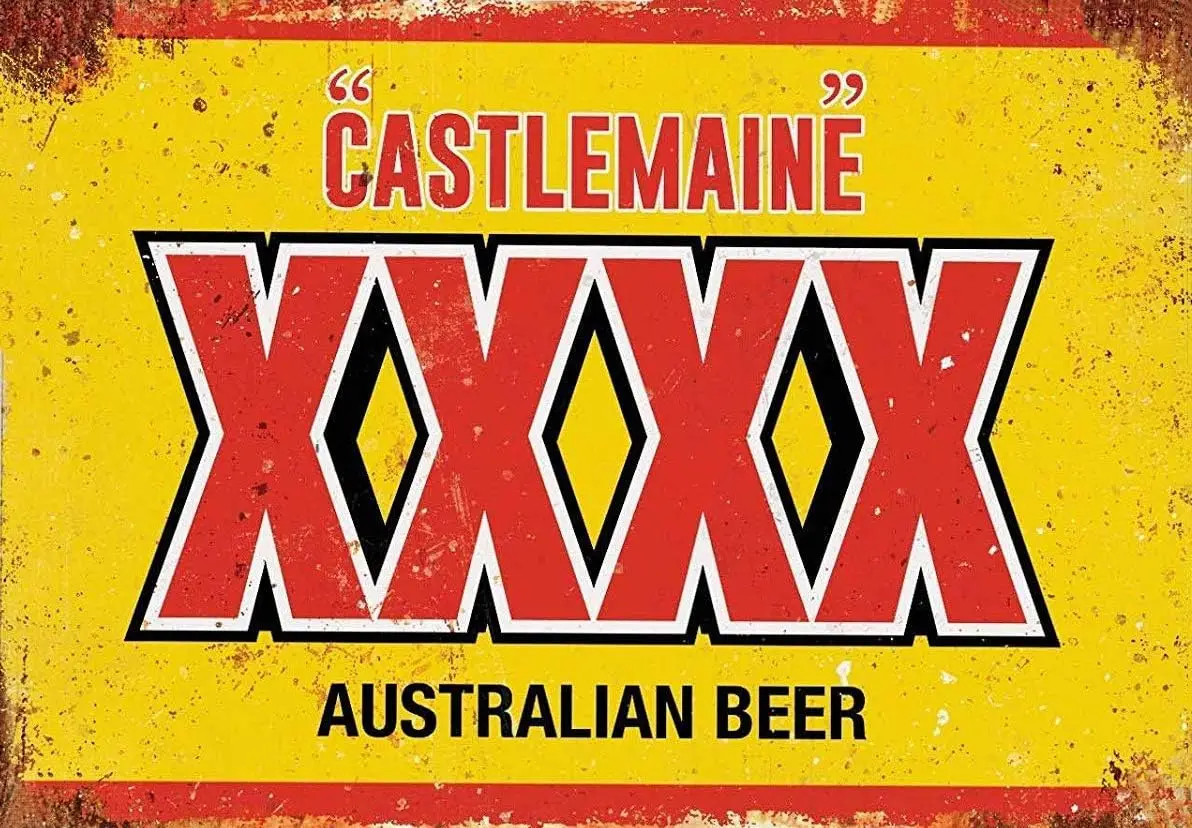 Castlemaine XXXX Australian Beer Vintage Tin Sign Metal es-aluminum