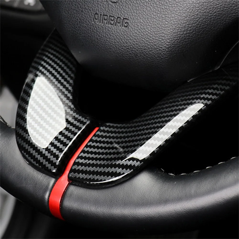 Carbon Fiber ABS Under Steering Wheel Detals Cover For Hyundai Veloster JS 2019-2022 Elantra GT 2018 2020