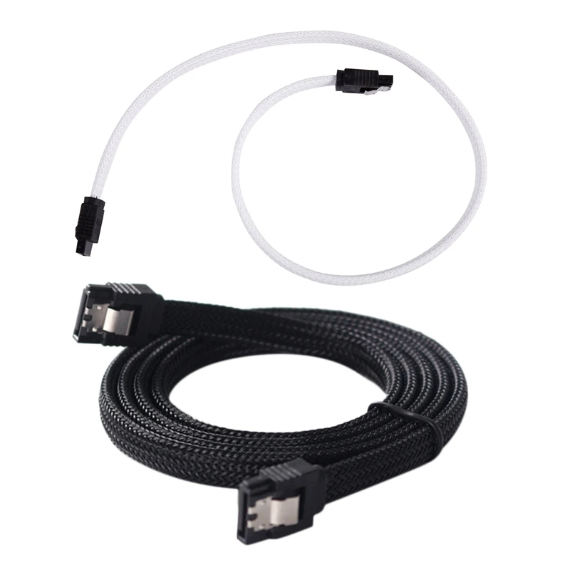 

T35C 2 шт. 50 см SATA 3.0 III SATA3 7-контактный кабель для передачи данных 6 Гбит/с SSD Кабели для передачи данных жесткого диска HDD с нейлоновой оболочкой Премиум-версия,