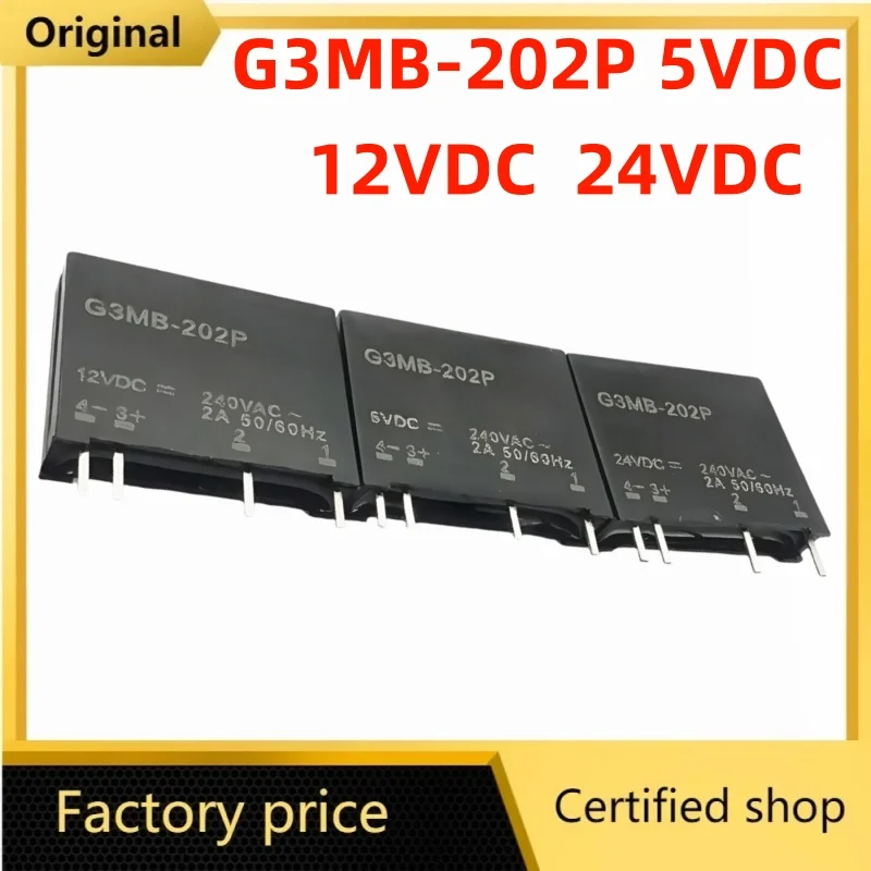5PCS Original brand new 4pin G3MB-202P 5V  12V 24V PCB Mounting SIP SSR AC 240V 2A Snubber Circuit Resistor DC-AC Relay Module