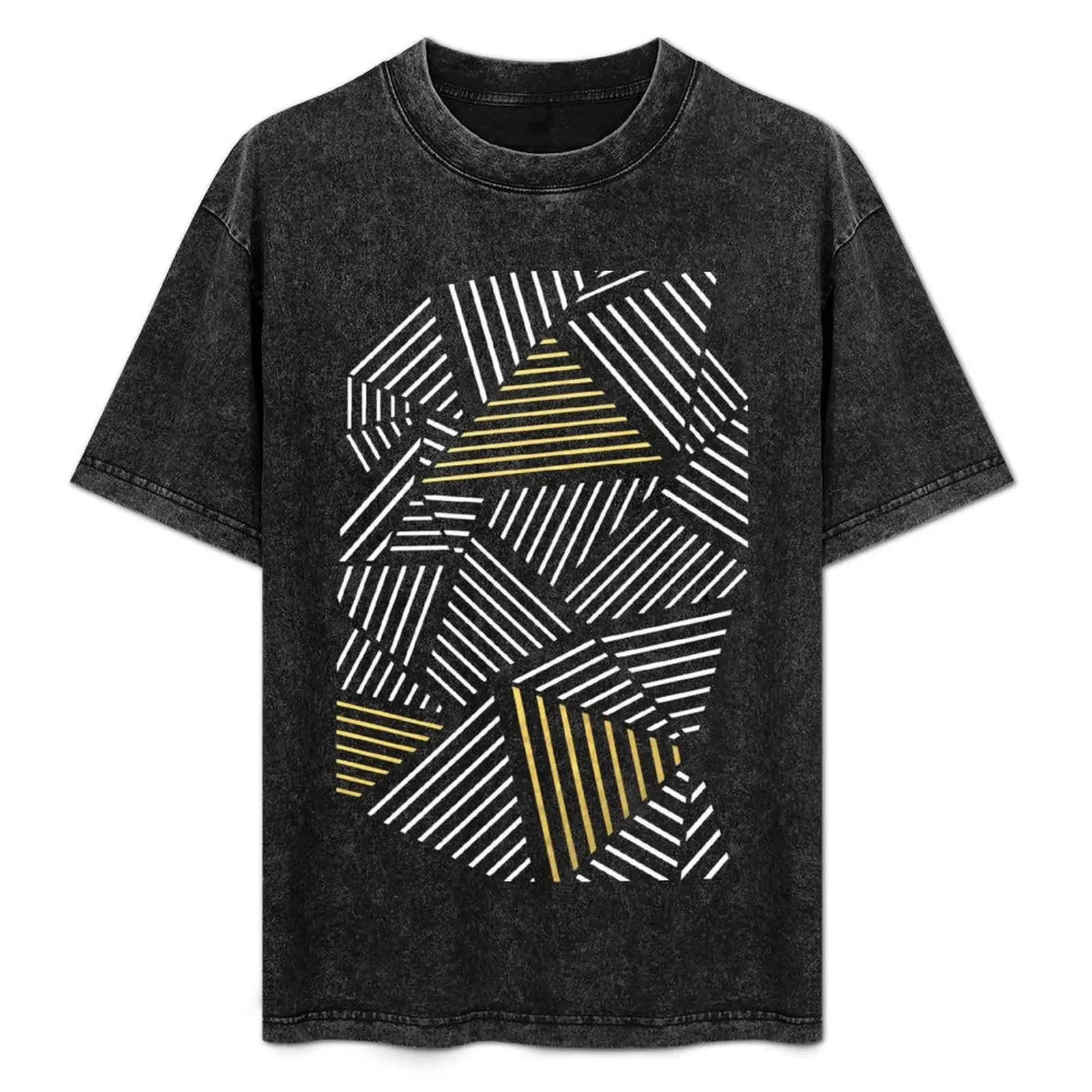 

Ab Linear Black Gold New T-Shirt gifts for boyfriend Blouse man clothes plain t shirts men