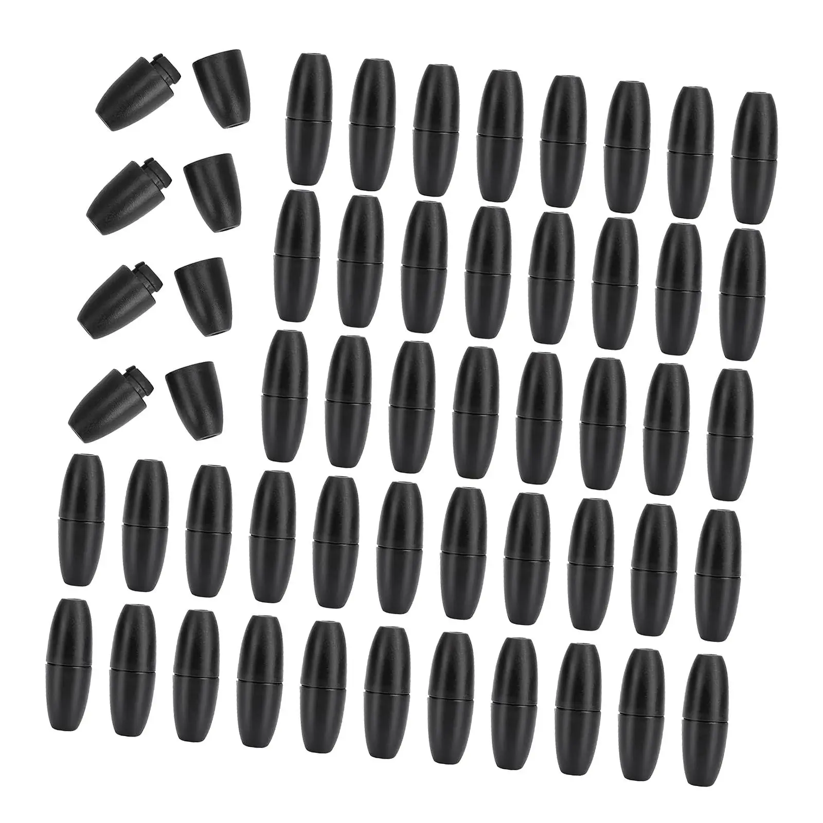 50 Pieces Clasp Bead Barrel Connectors for Lanyard Jewelry Making Necklaces
