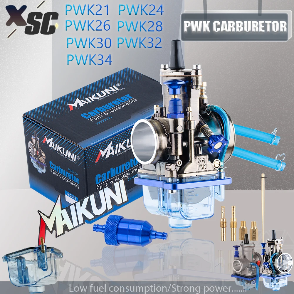 PWK 21 24 26 28 30 32 34mm Motorcycle Carburetor 2T 4T For Mikuni Maikuni OKO Keihin With Power Jet Dirt Pit Bike ATV Kit Box