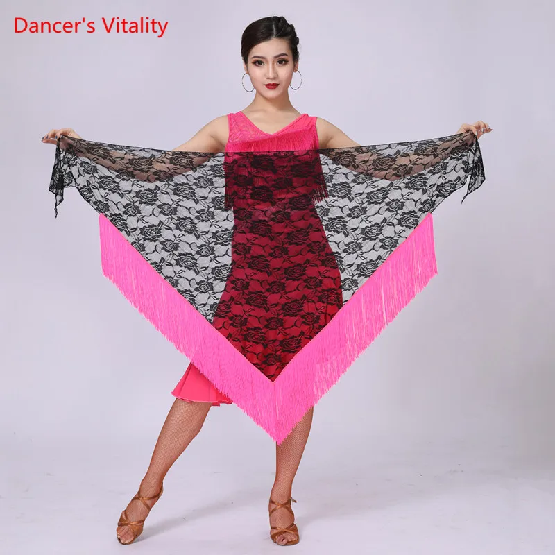 Belly Dance Hip Scarf Lace Tassel Triangle Skirt Practice Belt Female Adult Elegant Profession Competitio Performance Clothing