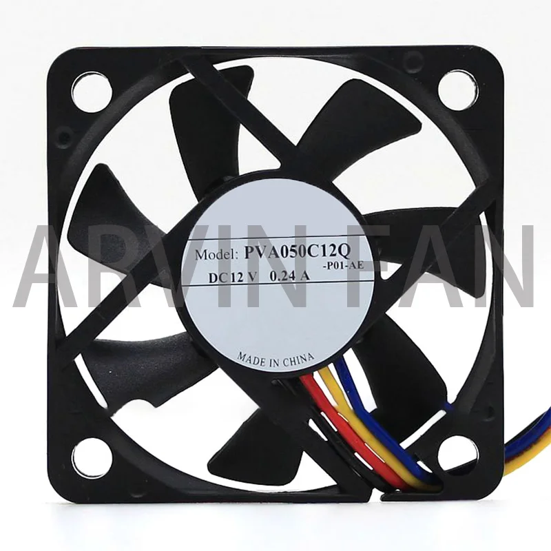 

COOLING REVOLUTION PVA050C12Q 5cm 5010 50mm Fan 50x50x10mm 12V 0.24A Hydraulic Bearing 4-wire PWM High Volume Air Cooling Fan