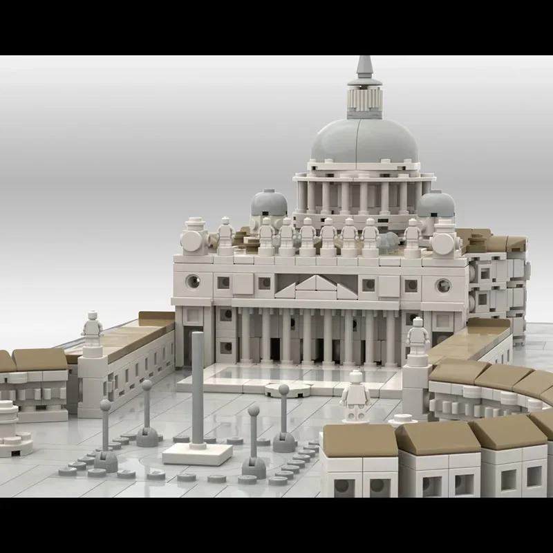 Moc Building Blocks Medieval Architecture St. Peter's Basilica Technology Modular Building Blocks Festival Gift Toy DIY Set