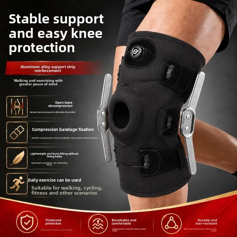 Elbow  Knee Pads Sports Safety Spring Stabilizer Knee Guard Men EVA Shock Absorb Patella Support Outdoor Fitness Squat Protector