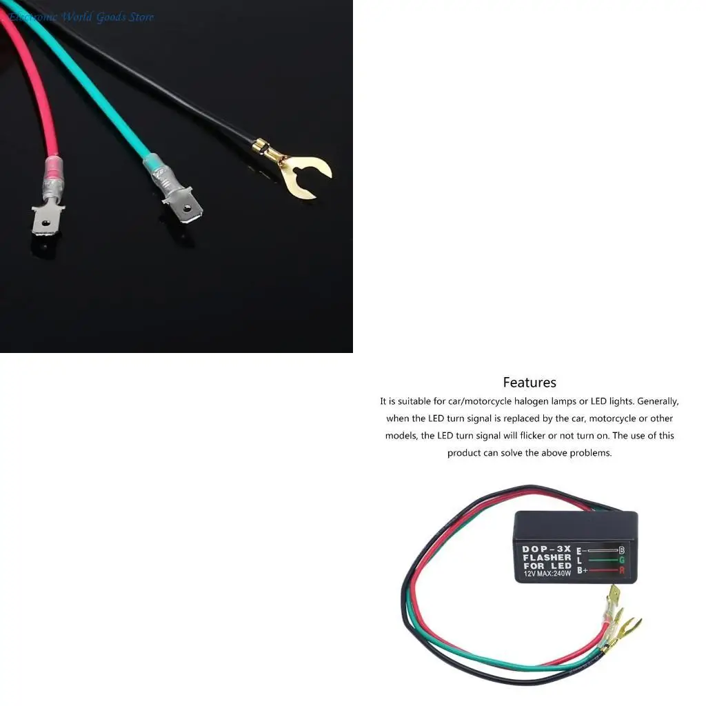 A3PD 12V Car DOP-3X for Headlight Fan Control Air Conditioning Wiring Harness