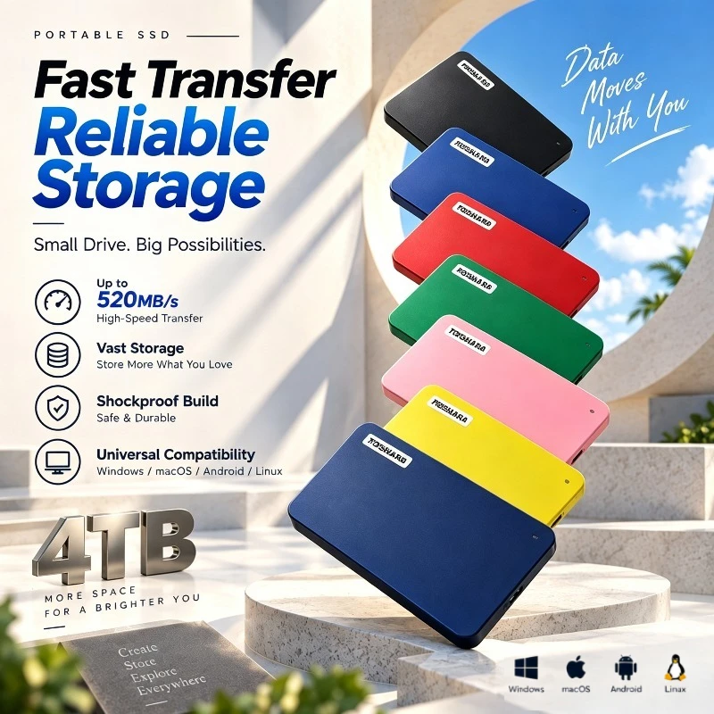 2.5 Inch Canvio Ready A3 USB 3.0 Portable External Hard Drive 500GB/1TB/2TB/4TB Compatible For Laptop Mac Android