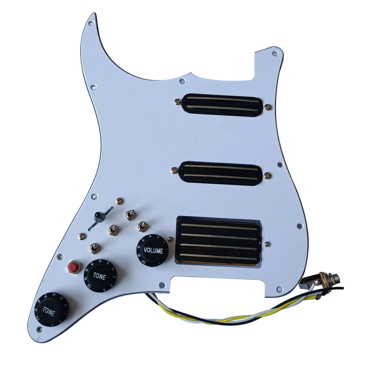 

Left-hand SSH Prewired Loaded Pickguard with Dual Hot Rail High Output Pickups Set for Electric Guitar Accessories