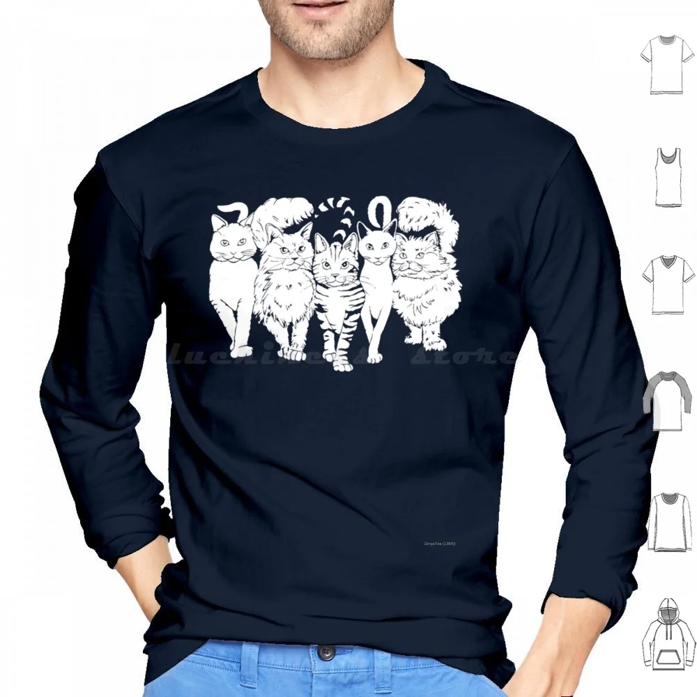 Vintage inspirado 90's Cat Taylor Midnights Mayhem With Me Sudadera con capucha Algodón Manga larga Cabezas y colas de gato Linda Lori Vintage