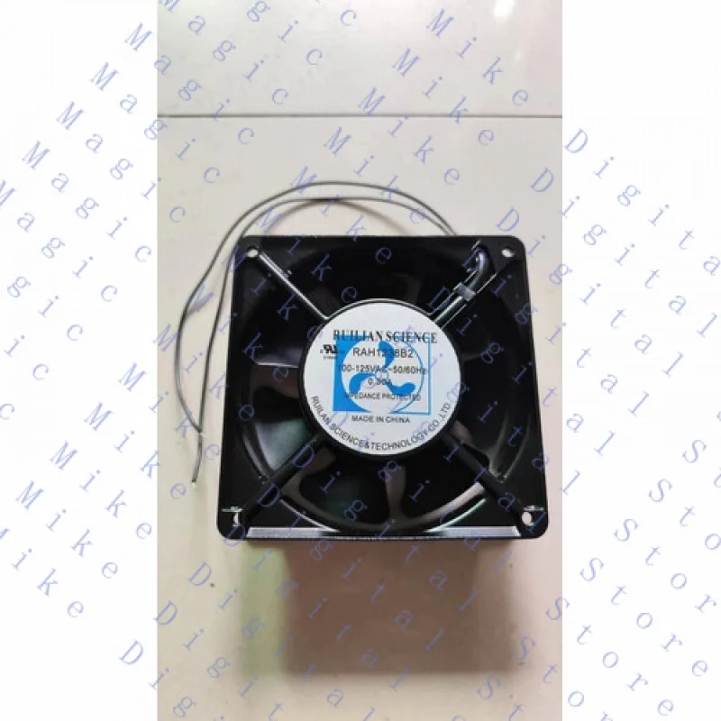 H  1 pcs FOR RUILIAN SCIENCE Fan RAH1238B2 AC 100V-125V 2 Wire 120×120×38mm 7-leaf
