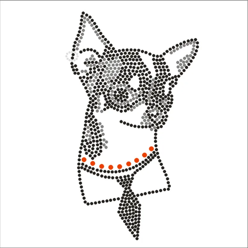

Dog Hotfix Rhinestone Motif Tops Crystal Children's Thermal Transfers Custom Strass Decorative Stickers Beaded Appliques