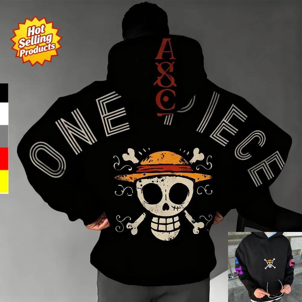 Neuer One Piece Hoodie Ruffy Grafikdruck Männer Frauen Baumwolle Y2k Übergroßes Comfort Fit Sweatshirt Unisex Streetwear Herbst Winter ​