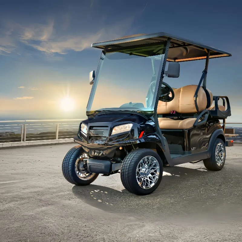 Golf Trolley Electric Wholesale 4 Seat Electric Golf Cart With Offroad Tires 48v AC System For Trolleys