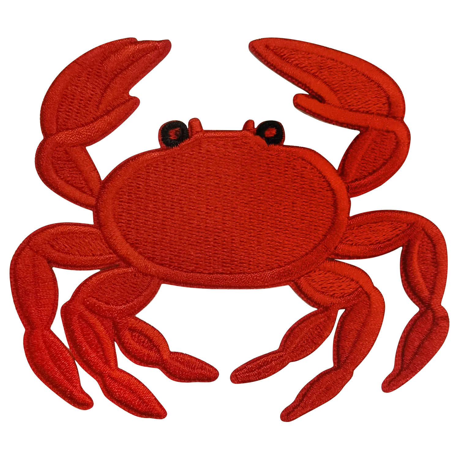 Red Crab Embroidery Patches for Clothing Iron on Sew Accessories JacketsApplique Cartoon Animal Emblem Embroidered Craft DIY