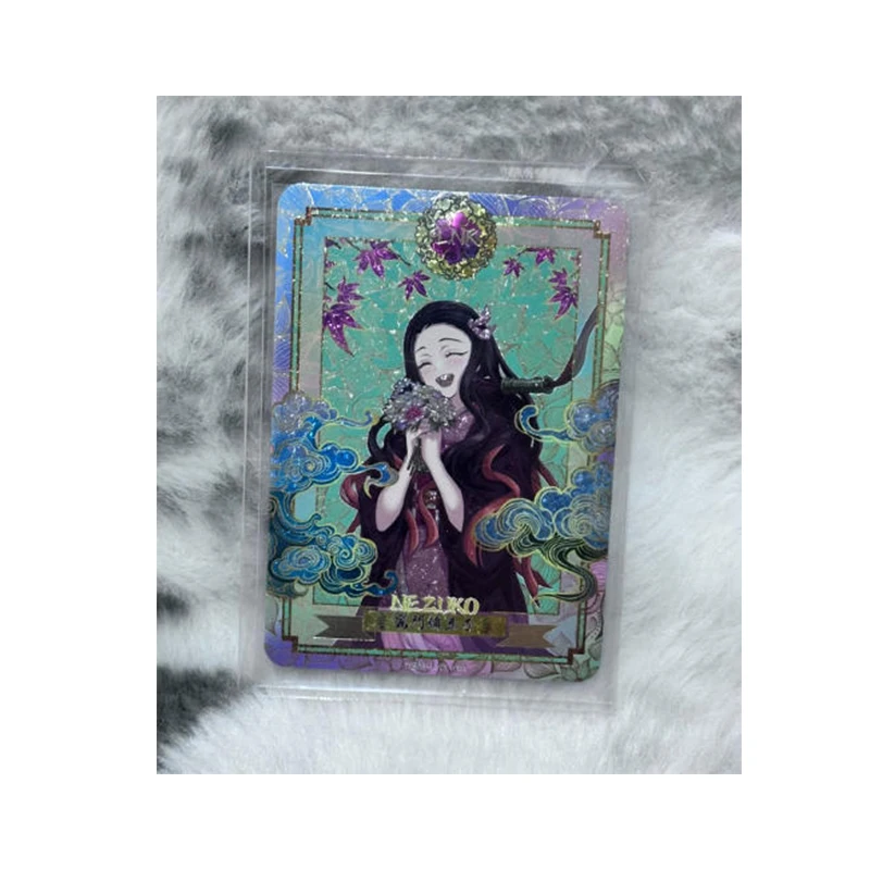 Anime Demon Slayer Kamado Nezuko Shinazugawa Genya Kochou Shinobu Collectible Cards Christmas Birthday Gifts Children's Toys
