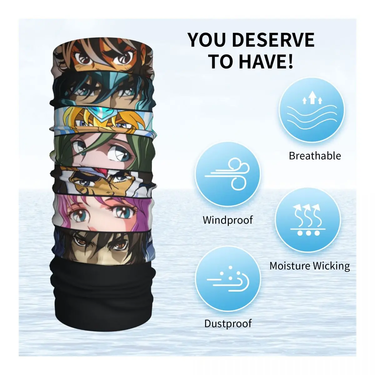 커스텀 레트로 황도십이궁 세인트 세이야 캐릭터 넥워머 남녀 겨울 스키 스카프 게이터 애니메이션 만화 얼굴 가리개