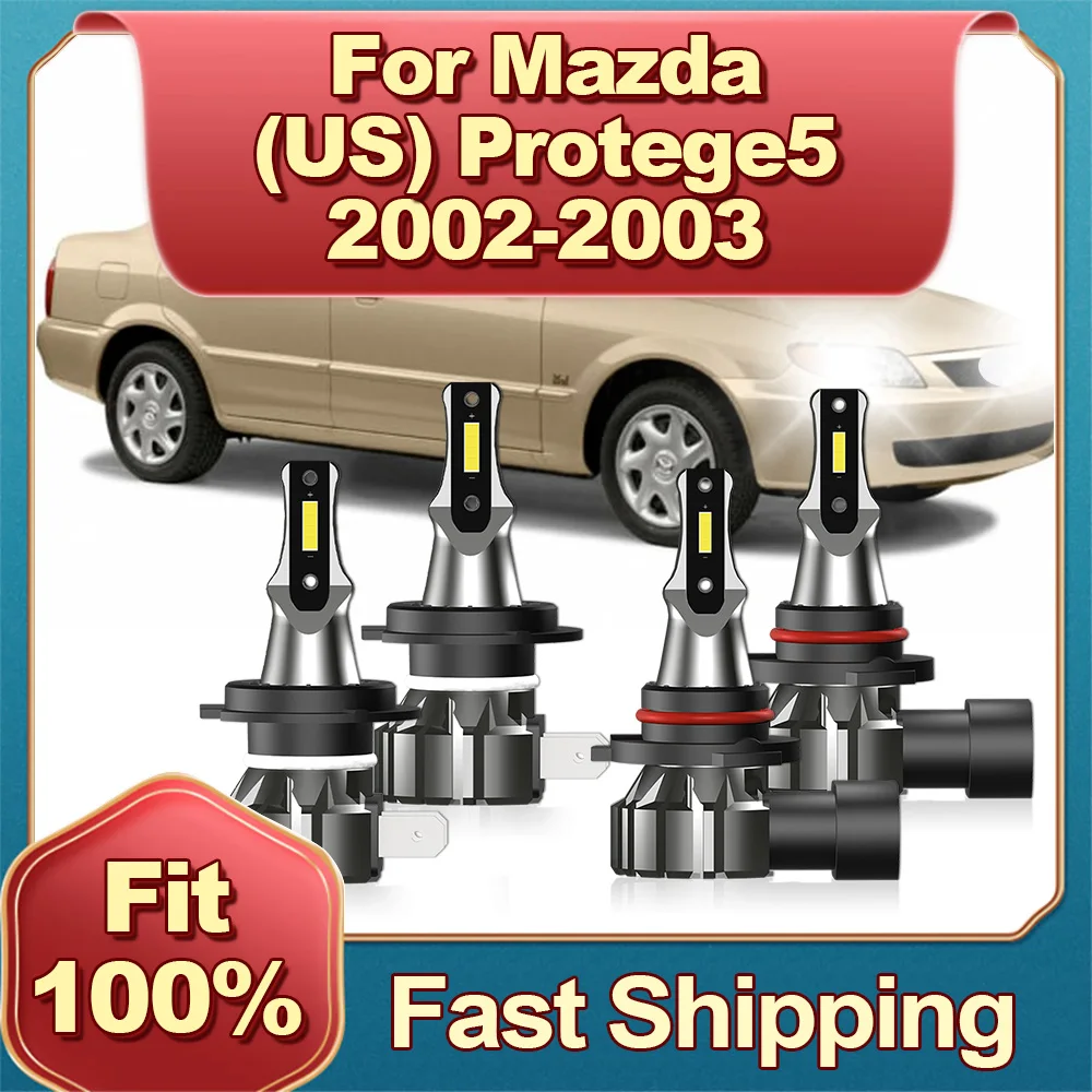 

2/4Pcs 180W LED 30000LM Car Lamp H7 HB3 6000K Headlight CSP Chip HIgh Bright All In One For MAZDA (US) PROTEGE5 2002 2003