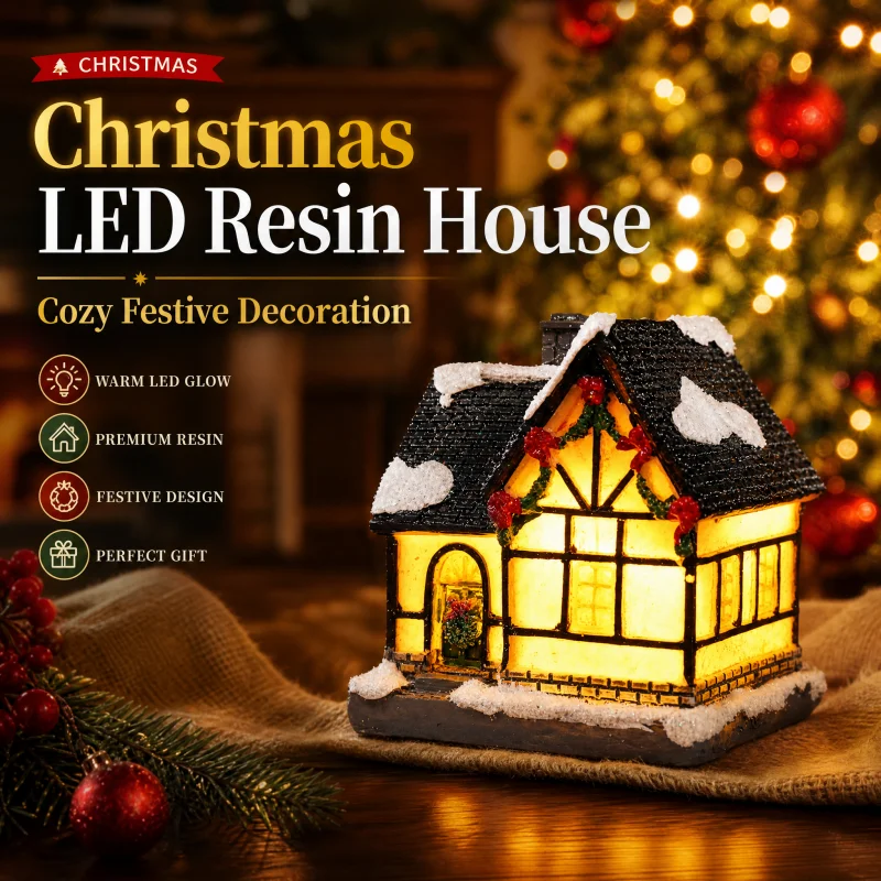 Resin Art Furniture - Yeni Yıl Dekoratif Reçine Küçük Ev