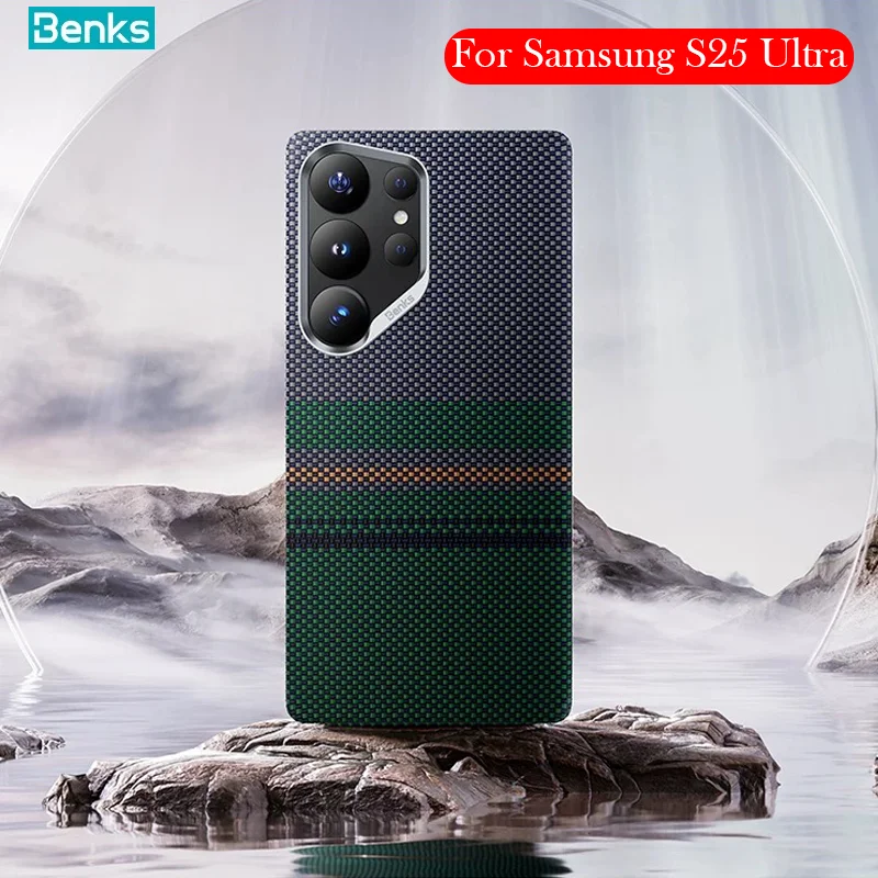 

Benks Kevlar Magnetic Case For SAMSUNG S25 Ultra Carbon Fibre Back Cover Case for Samsung Galaxy S25 Ultra
