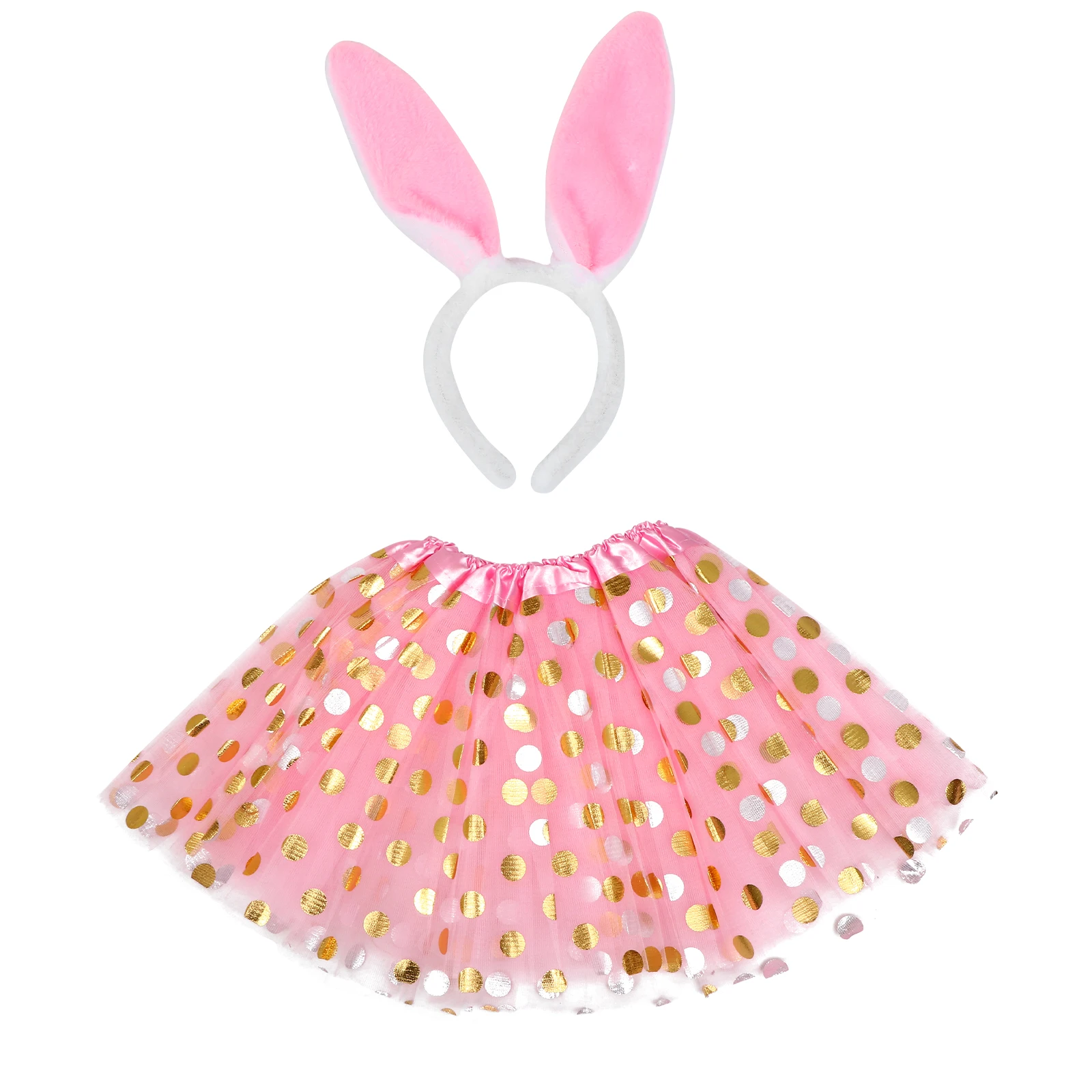 

1 set Bunny Headband Short Skirt Suit Girls Photo Costume Easter Cosplay Party Uniform Kids Adorable Exquisite Infants