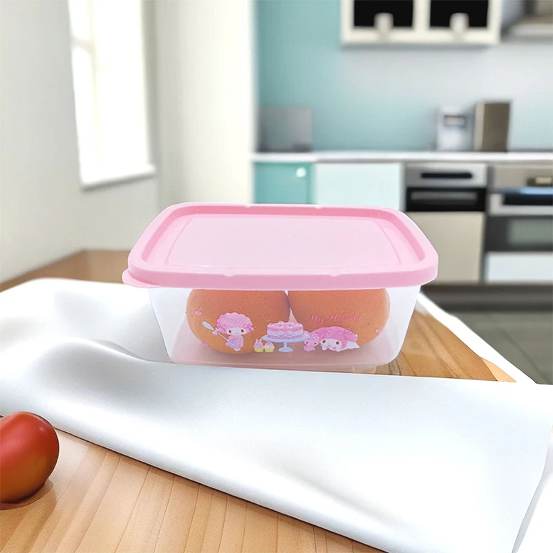 2 pezzi Kawaii Sanrio Bento Box Cinnamoroll Cartoon Student Office Lunch Box frutta Bento scatola di immagazzinaggio sigillata in plastica regali