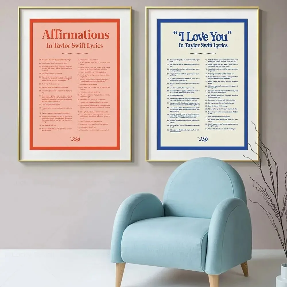 لوحة قماشية صورة فنية جدارية ، اقتباسات موسيقية ، أحبك في تايلور ، كلمات سريعة ، ملصق الطريق ، مغني قديم ، تأكيد ، ديكور الغرفة