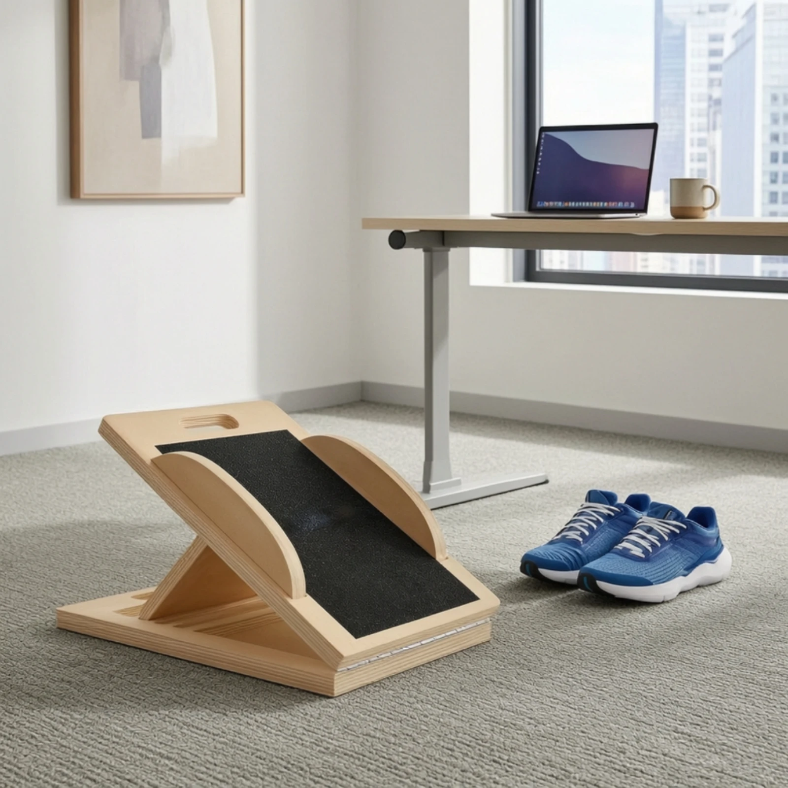 Wooden Slant Board Anti-Slip Adjustable Slant Board Stretch Wedge Heavy-Duty Wedge Stretcher Compact for Fitness Enthusiasts