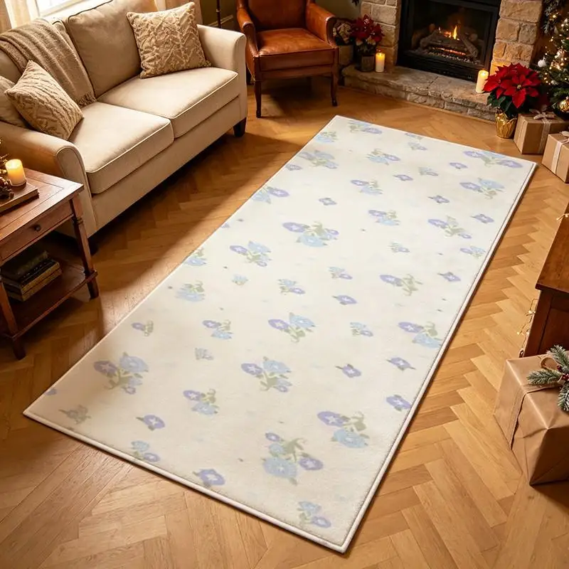 1 Piece Soft Floral Pattern Rug, Soft And Comfortable, All Season Compatible, Lightweight And Easy To Clean, Ideal For Living Room, Bedroom, Entryway, Dining Area, Home Decoration, Room Decor For Winter And Autumn