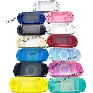 substitute For PSP 1000 Transparent Clear Housing Shell Full Body Replacement Case Cover With Buttons Kit