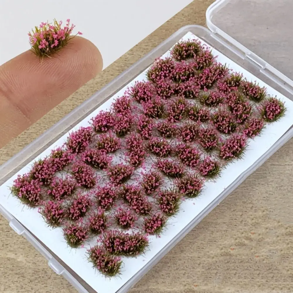 Simulación de racimo de flores en miniatura, materiales de plantas, edificio artesanal, modelo de hierba, tren ferroviario Artificial, modelo de flor estática