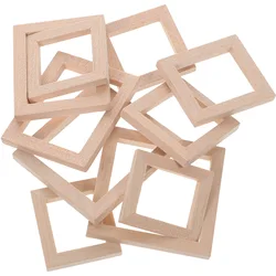 Wooden Mini Picture Frame Mini Furniture Model House Decor Tiny Photo Frames Small Dollhouse Accessories Pretend Play Miniature