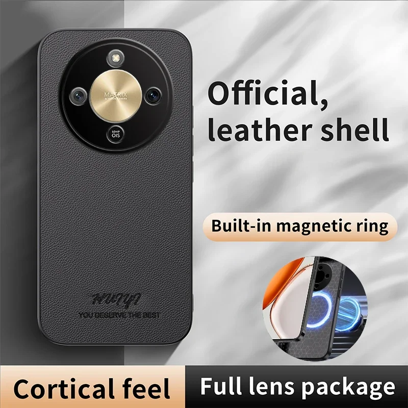 Luxury Business Leather Soft Frame Magnetic Cover For Honor X9D HonorX9D 5G Phone Cases Capa