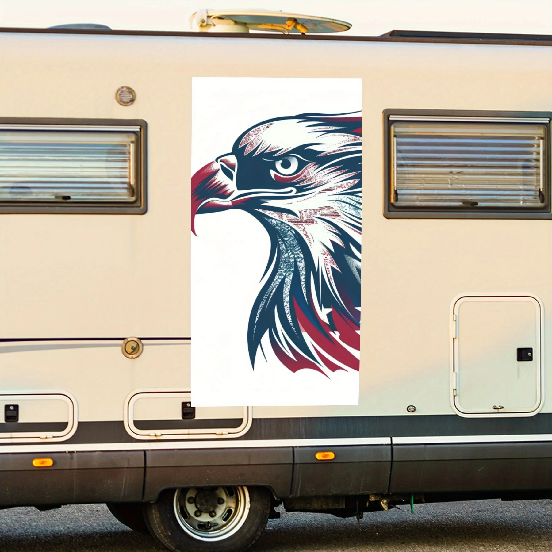 

Наклейка на дверь автомобиля Eagle Motorhome, ПВХ, самоводонепроницаемая палка, яркие внешние аксессуары для автомобиля, декор, защитный подарок для любителей автомобилей