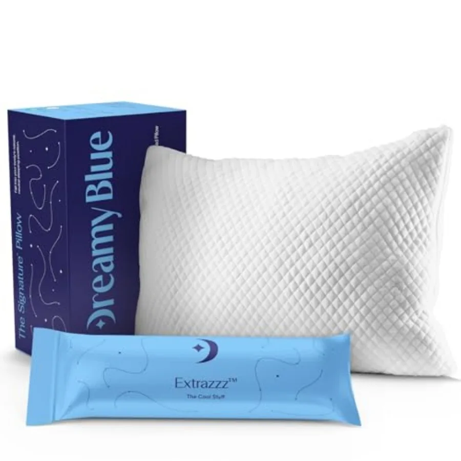 

Signature Pillow w/Adjustable Loft • Shredded Memory Foam Fill • Neutral Alignment for Side, Back, and Stomach Sleepers • Washa