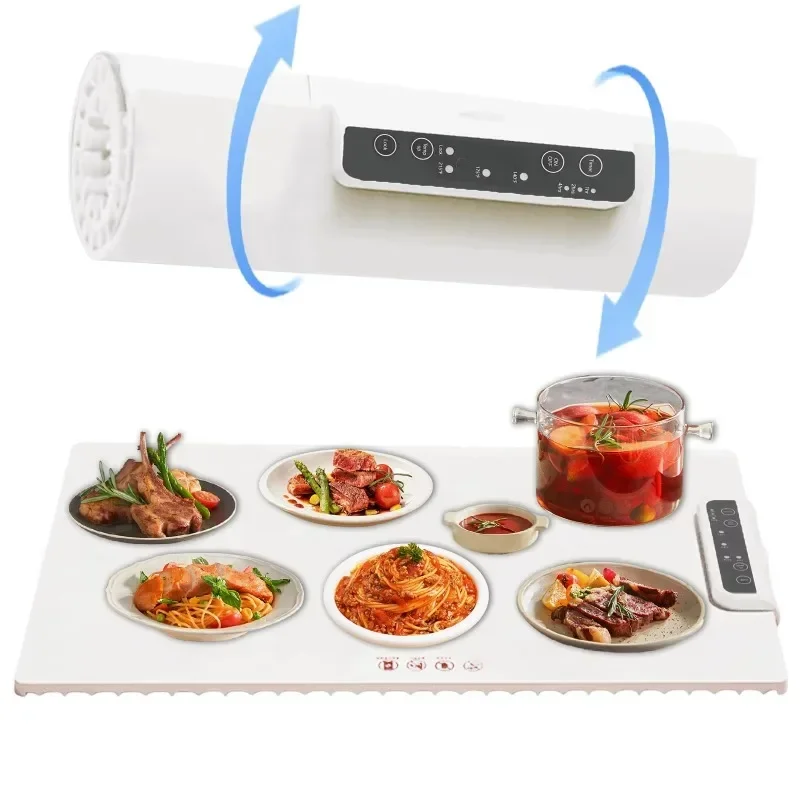 Portable Foldable Heating Plate Mat Table Silicone Electric Adjustable Temperature Control Food Warming Tray