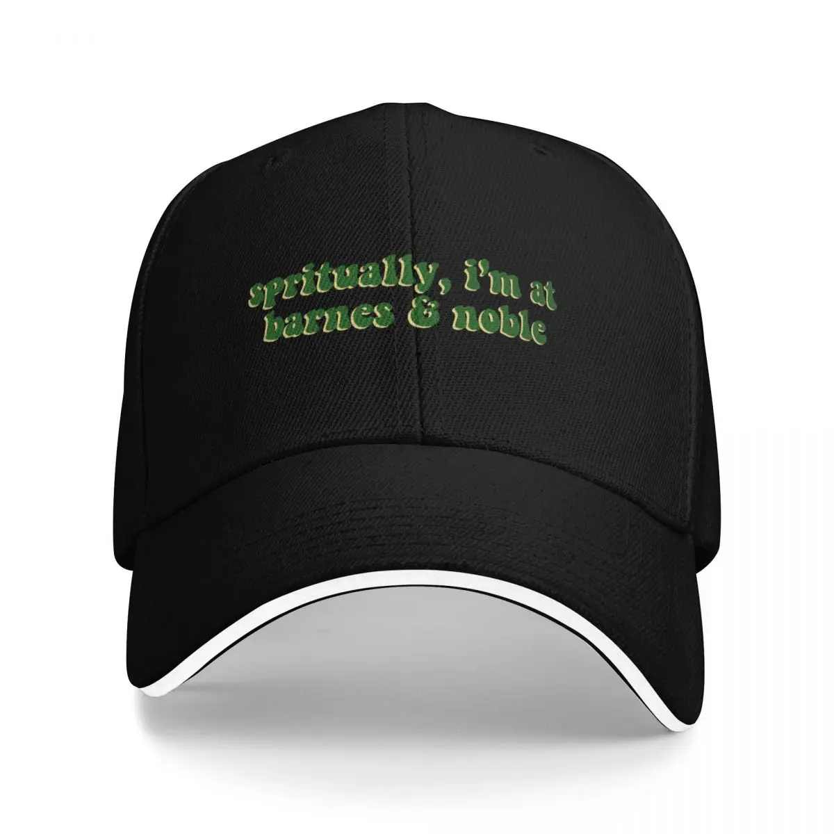 

spiritually, i"m at barnes and noble- green Baseball Cap Kids Hat Sun Cap Golf Cap Women's Men's