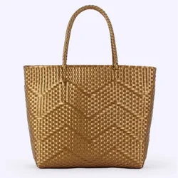 Hand woven women bag tote bag new beach vacation beach bag shoulder bag bucket bag
