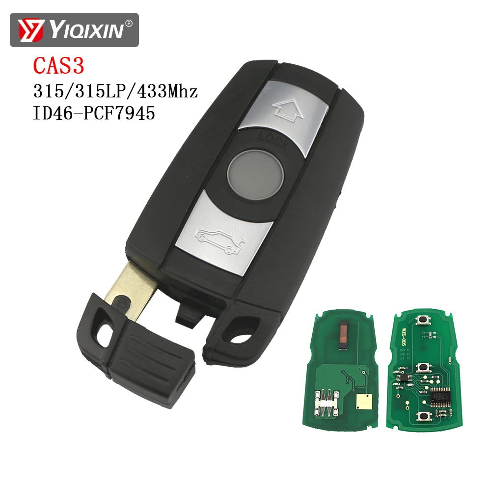

3 Buttons Smart Car Remote Key Fob For BMW CAS3 1 3 5 7 Series X5 X6 E60 E90 E61 E87 E70 E71 Z4 315/433/868Mhz ID46 PCF7945 Chip