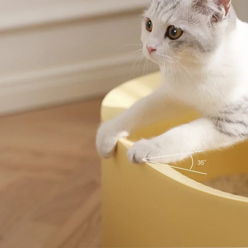 Oversized Open Cat Litter Box Widen Unique Design Spatter-proof Cat Toilet Bedpans Deepen Easy Clean Pet Products Supplies