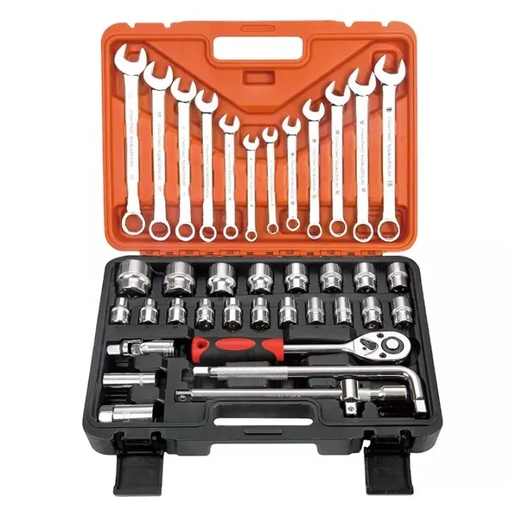 piece set Steam machine repair set Combination 24-tooth ratchet quick wrench Chrome vanadium steel sleeve connecting