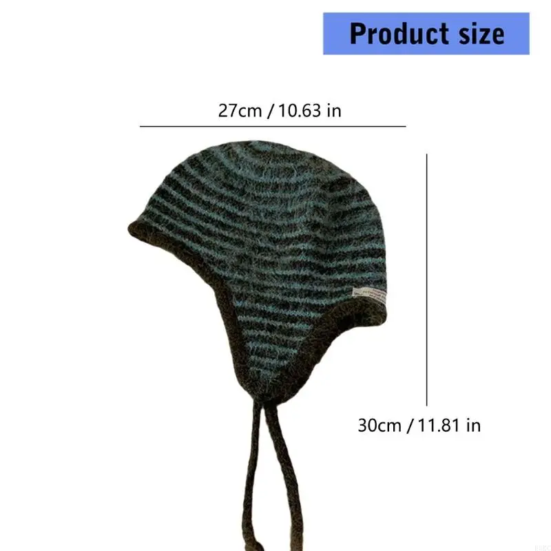 F3KC Dễ dàng chăm sóc Có thể giặt được Mũ đan sọc có nắp ca-pô Thiết kế nắp để làm sạch đơn giản và sử dụng thời gian dài