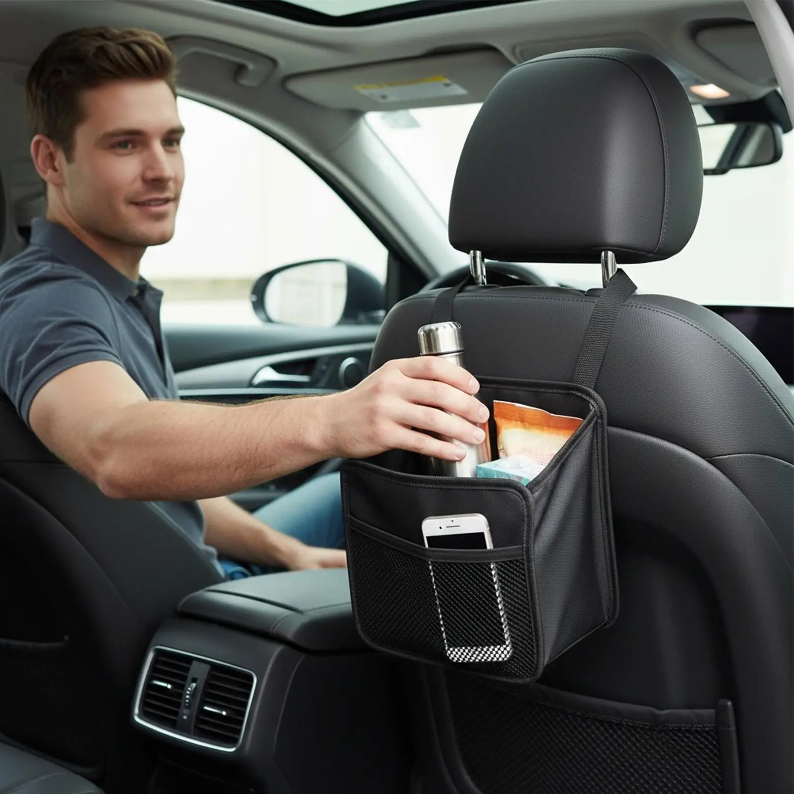 

Drink Carrier With Handle Folding Reusable Universal Auto Supplies Drink Carrier With Handle For SUV RV Van Boat Airplane Road