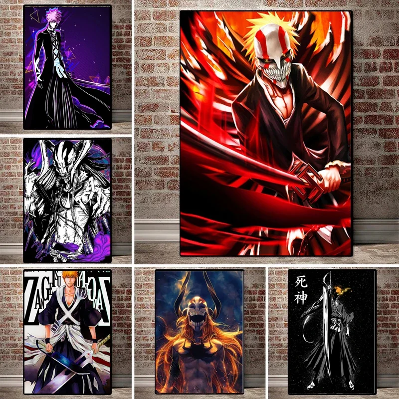 Japanese Anime Wall Art  BLEACH Canvas Painting of Kurosaki  Posters  Prints for Living Room Boys Bedroom Home Decoration  Perfe