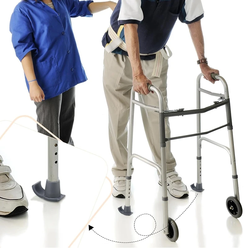 Deslizadores de esquí para Andador de 8 piezas, posavasos de alta resistencia, piezas de plástico para andador, accesorios para deslizamiento de pies